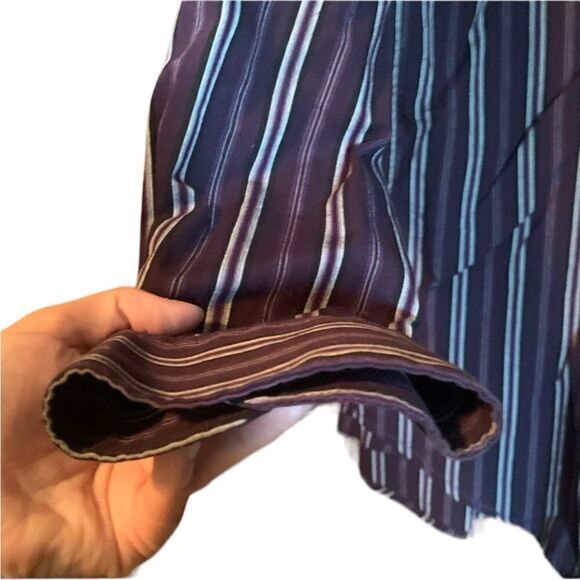 3 for $30! Claiborne purple stripped button down shirt - Picture 9 of 9